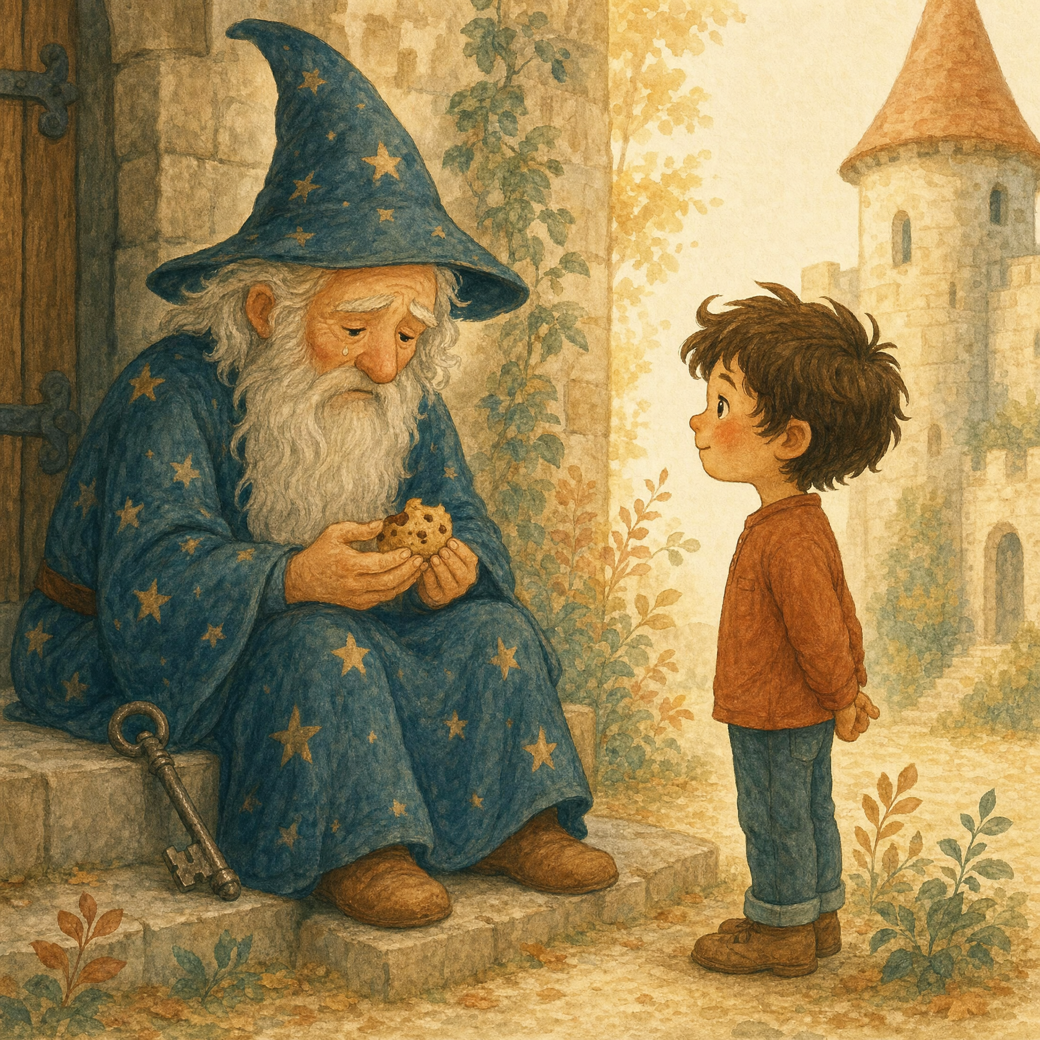 The children and the dragon together near the end of the story