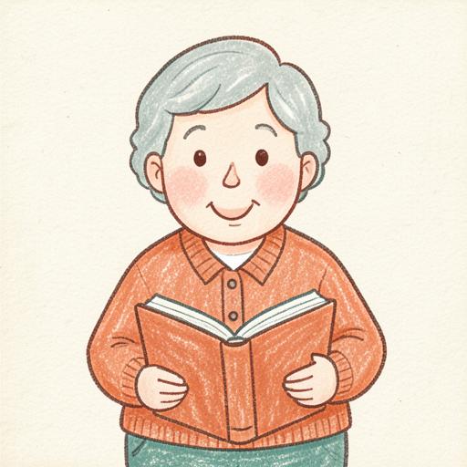 Storybook narrator character illustration