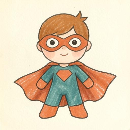 Superhero character illustration