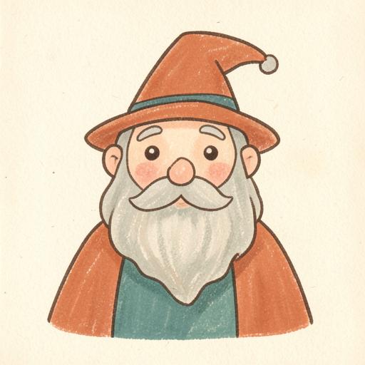 Old wizard character illustration